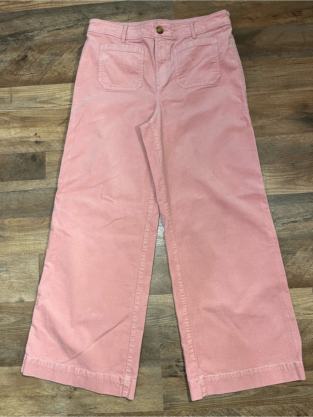 LOFT Women’s Pink Wide-Leg Corduroy Pants
